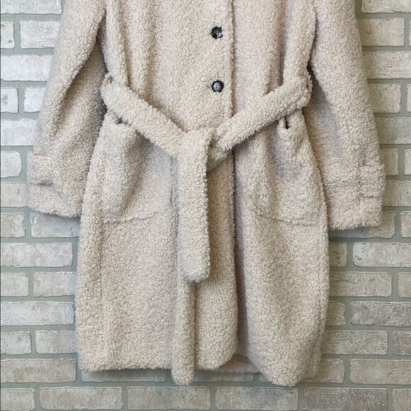 21 Saints teddy bear cream longline coat size XL - Picture 7 of 10